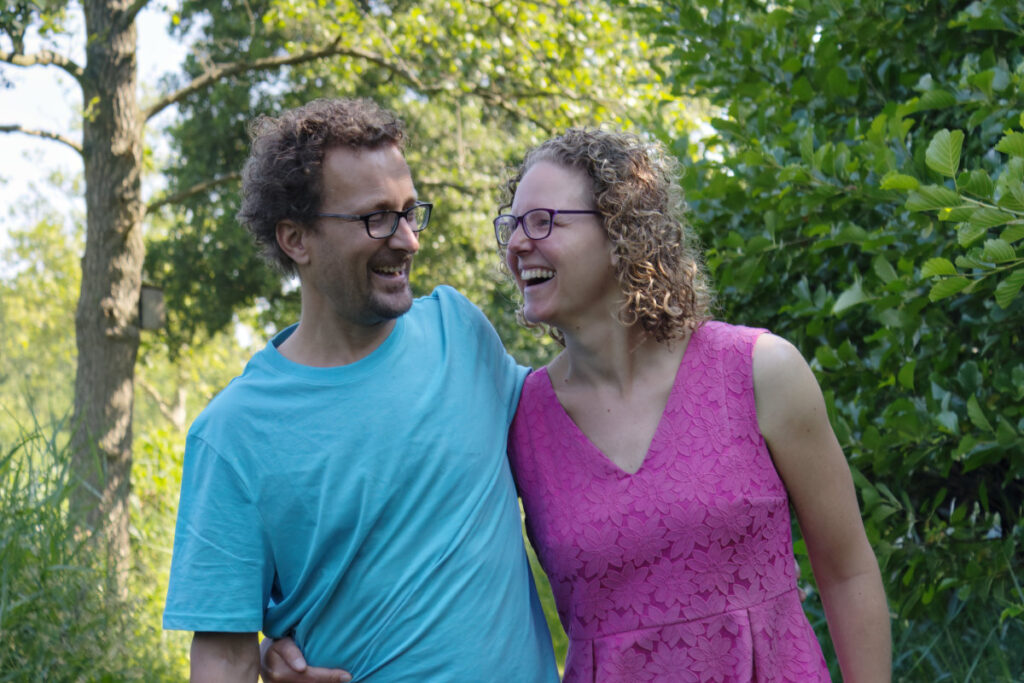 Papa en mama even samen op de foto